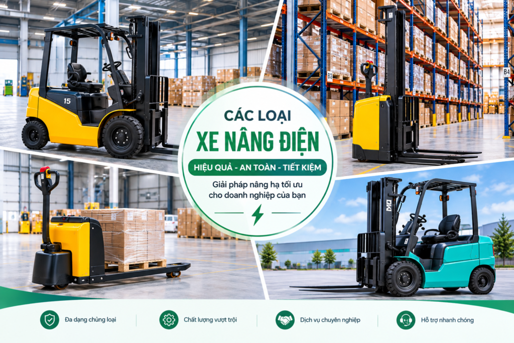 Các Loại Xe Nâng Điện Phổ Biến | Bảng Giá Thuê Xe Nâng Điện DML
